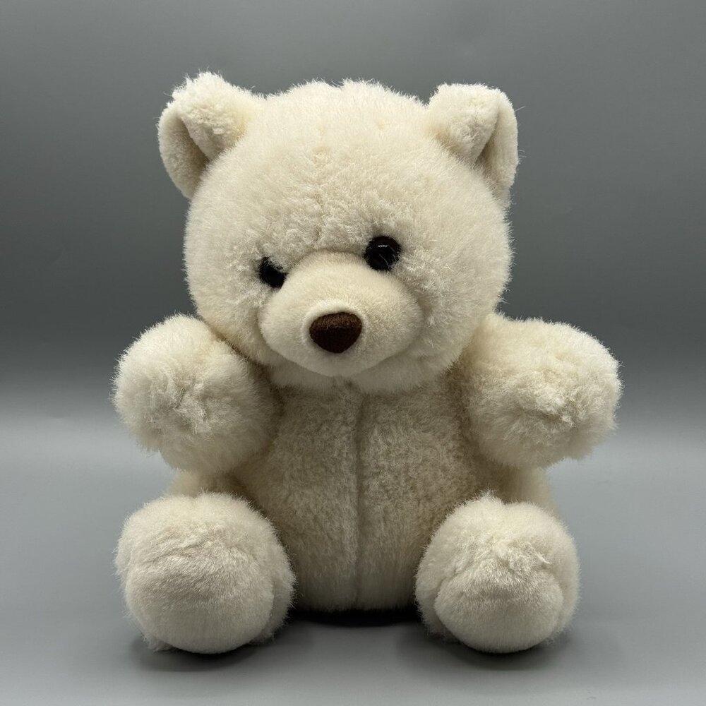 The Summit Collection Small Vintage Cream White Teddy Bear 9"